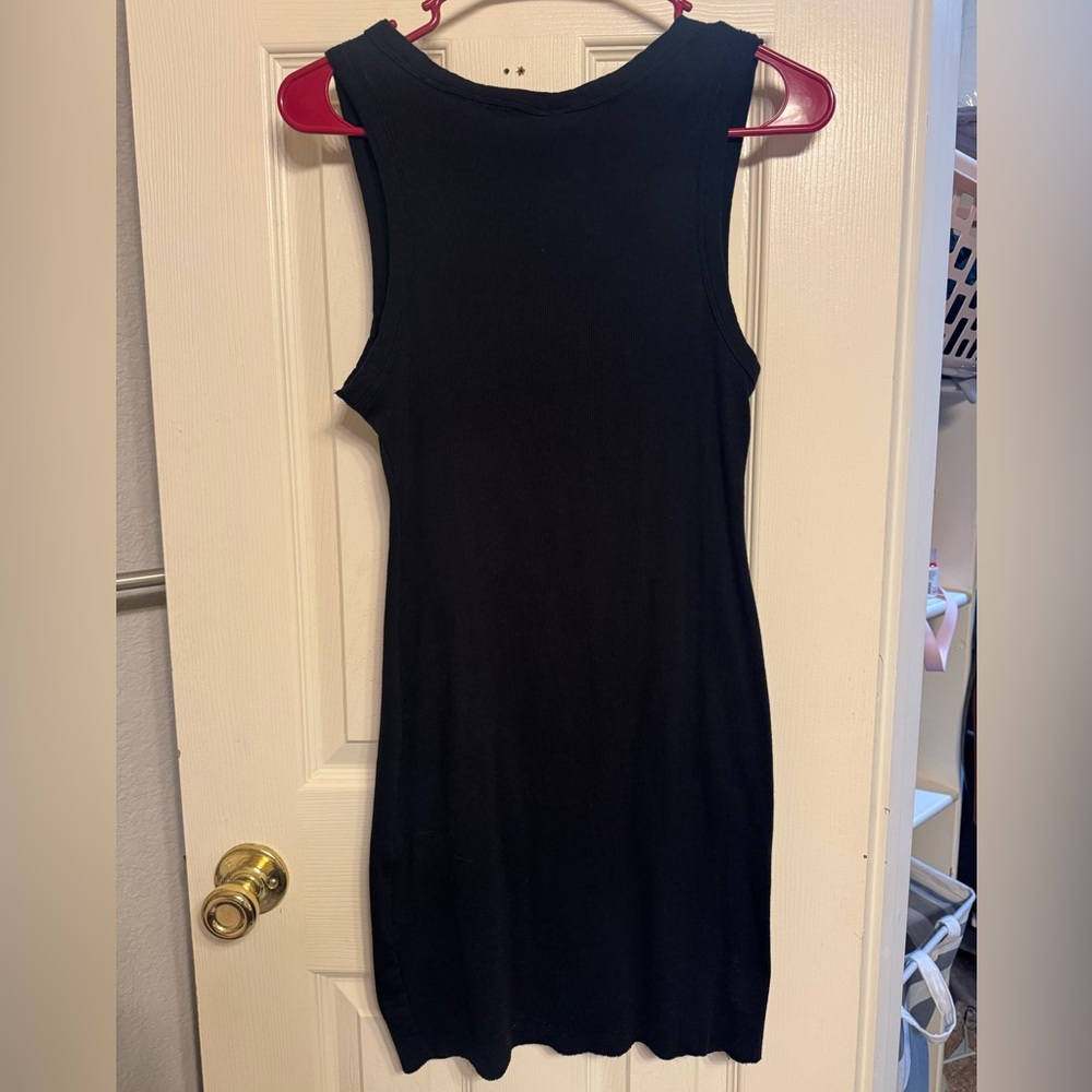 NWOT H&M Divided Black Ribbed Tank Dress - Picture 2 of 3
